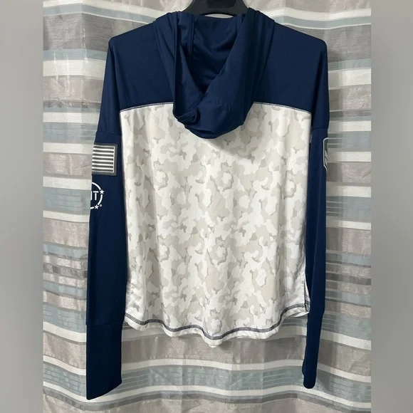 Michigan Wolverines Military Appreciation Arctic Camo Hoodie Long Sleeve Shirt - Picture 2 of 10